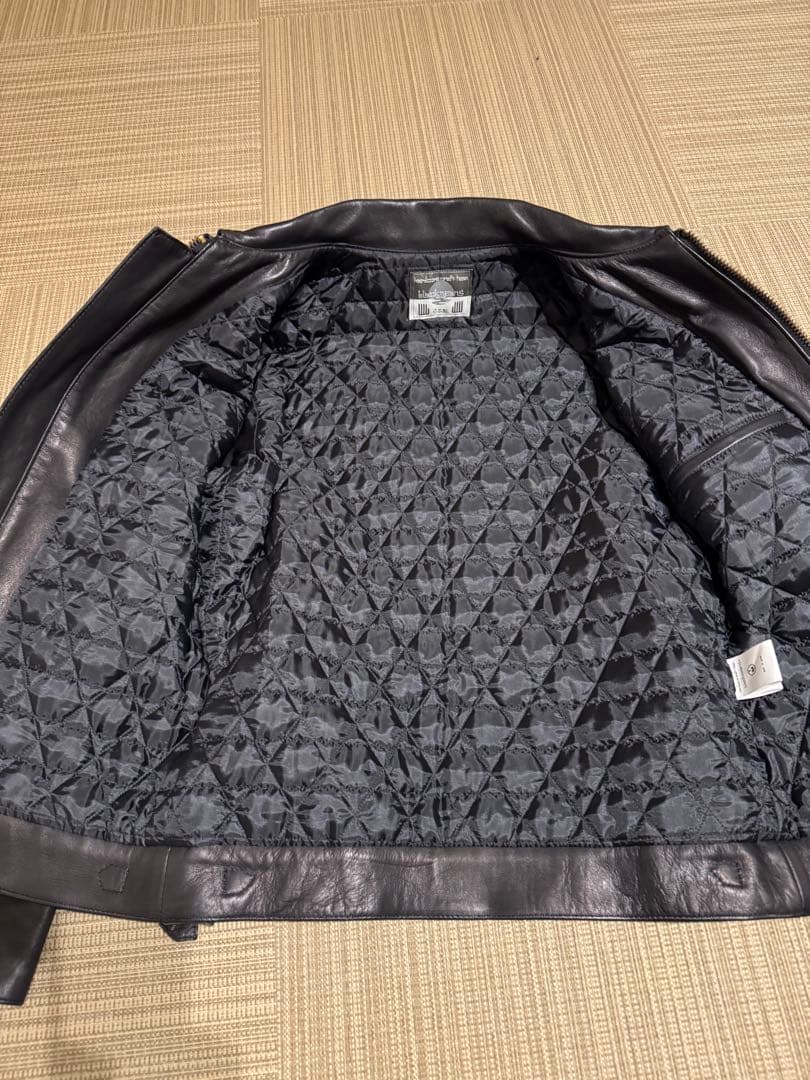 Black Means シングルレザーライダースジャケット　美品