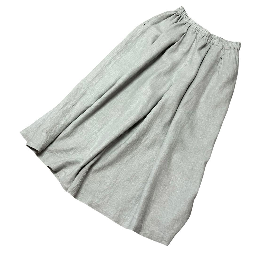 ikkuna ギャザードパンツ リネン100%