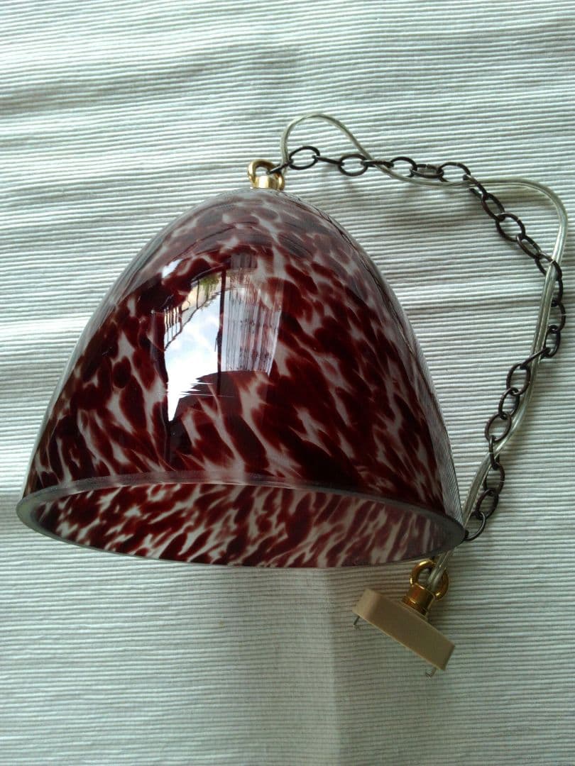 フランスのガラスシェード　マーブル模様　ビンテージ