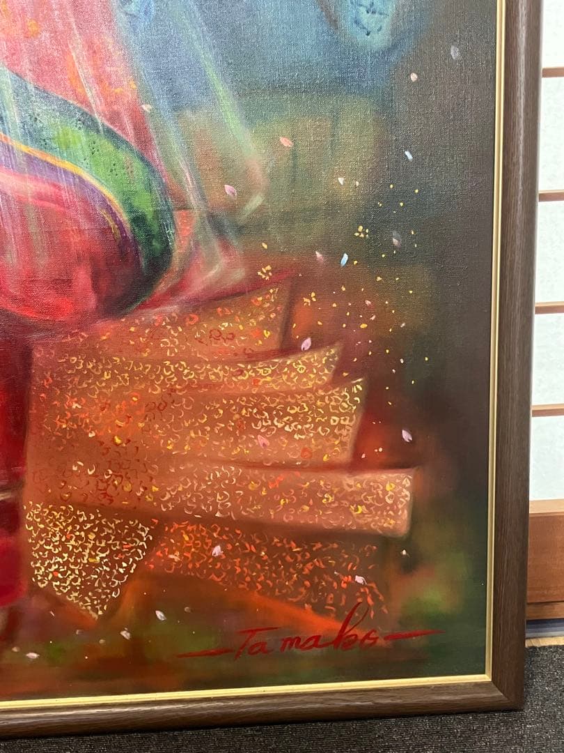 諸川たま子 惜別 源氏物語 日本画 絵画 油絵 油彩画