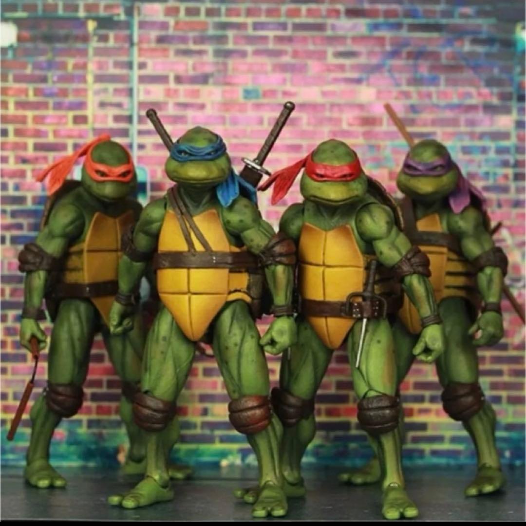 【輸入品】4体セット ミュータント ニンジャ タートルズ7インチ フィギュア
