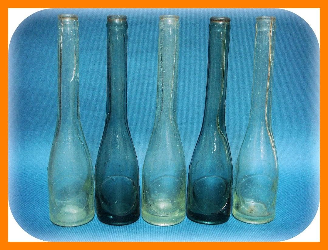 823『レトロガラス瓶 空き瓶 5本』　/骨董品 古美術 アンティーク 古玩