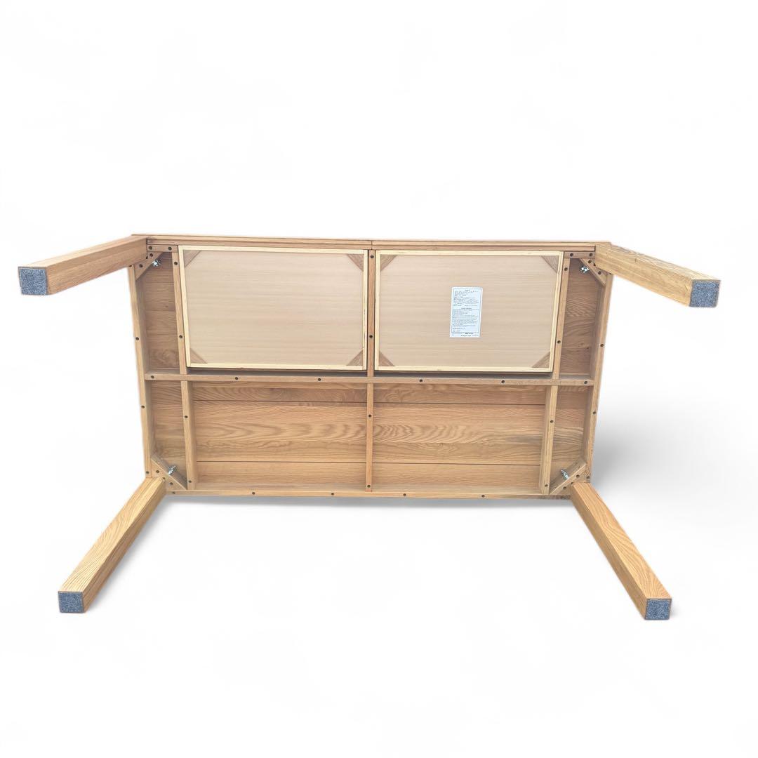 【美品】無印良品 MUJI 140cm ダイニングテーブル 引出付 2021年