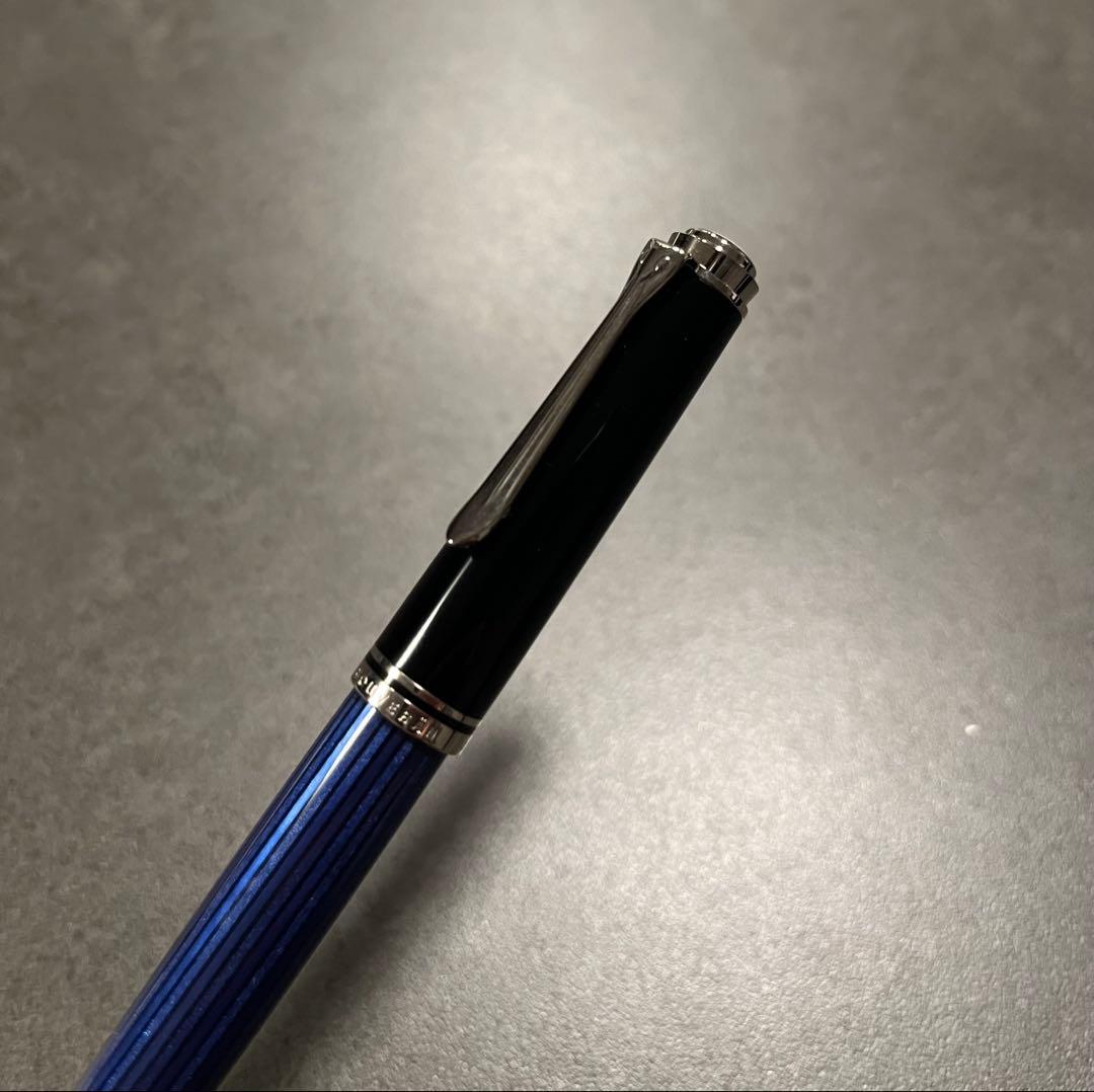 ペリカン スーべレーン M605 ブルーストライプ 万年筆 F 細字