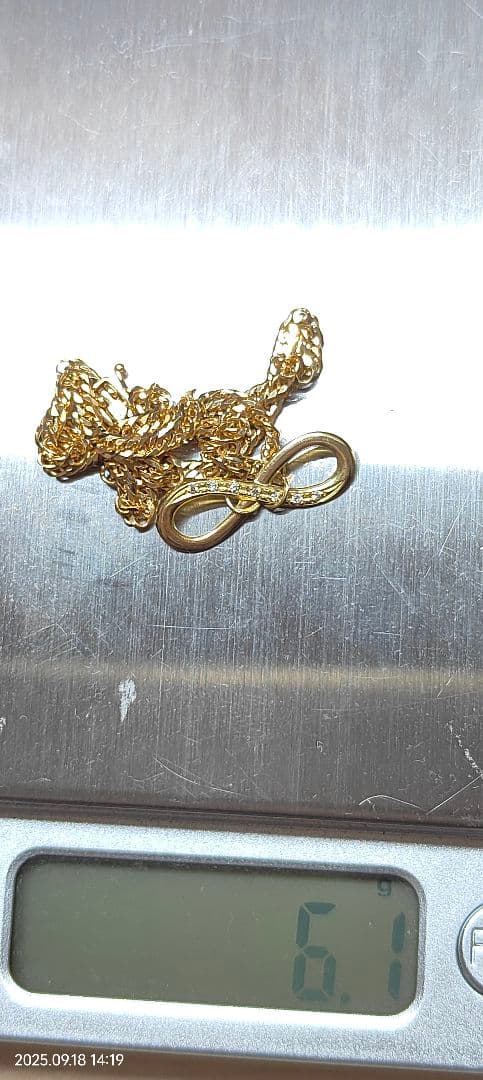 k18喜平6面ダブル 6.1gアンクレット