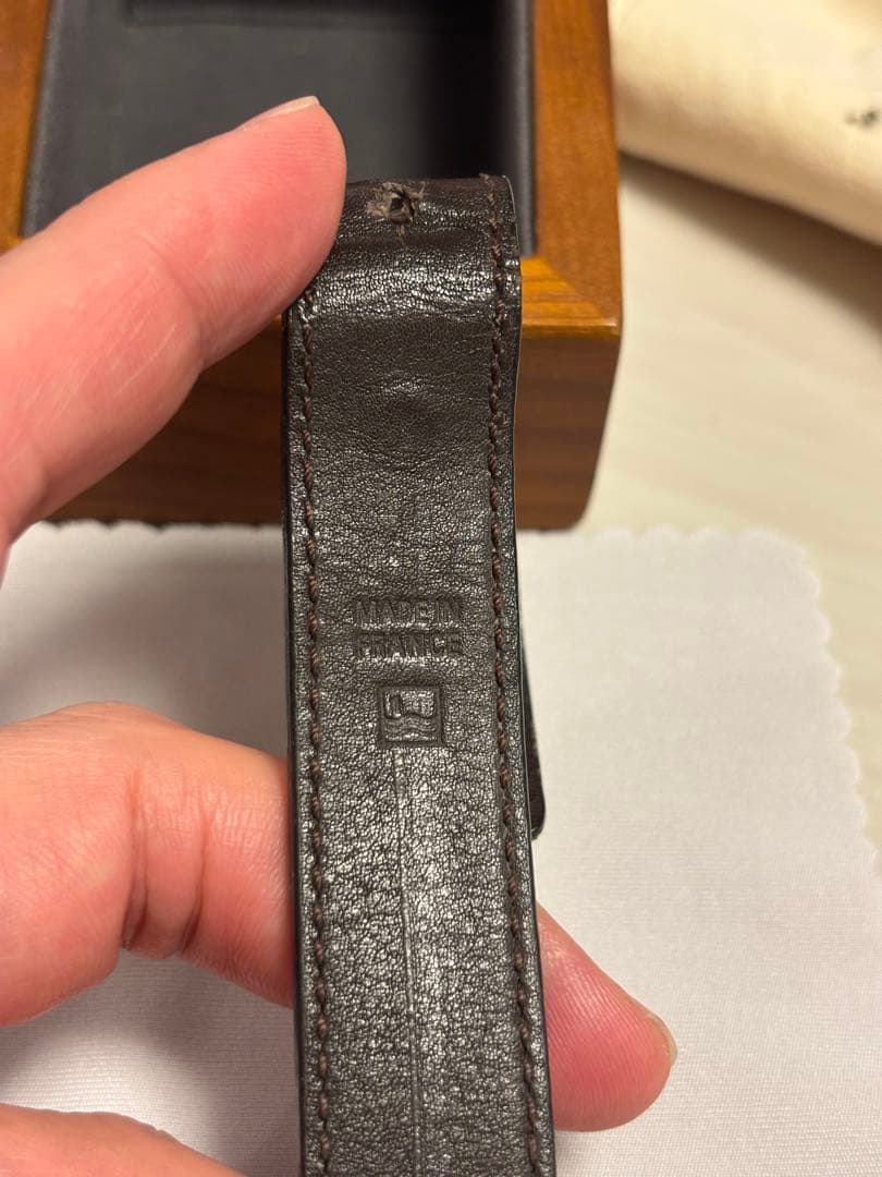 ダンヒル　ドライビングウオッチ　ウェイファー8035 ダークブラウン純正ベルト