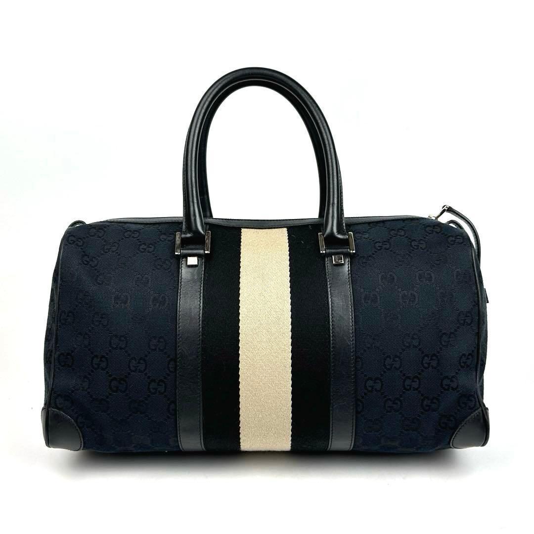 専用■グッチ ミニボストン シェリーライン パドロック GGキャンバス レザー