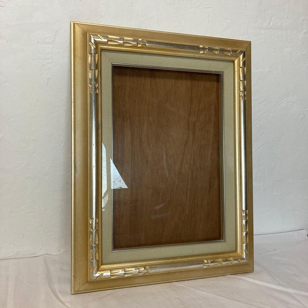 アンティークP6額縁 ガラスあり