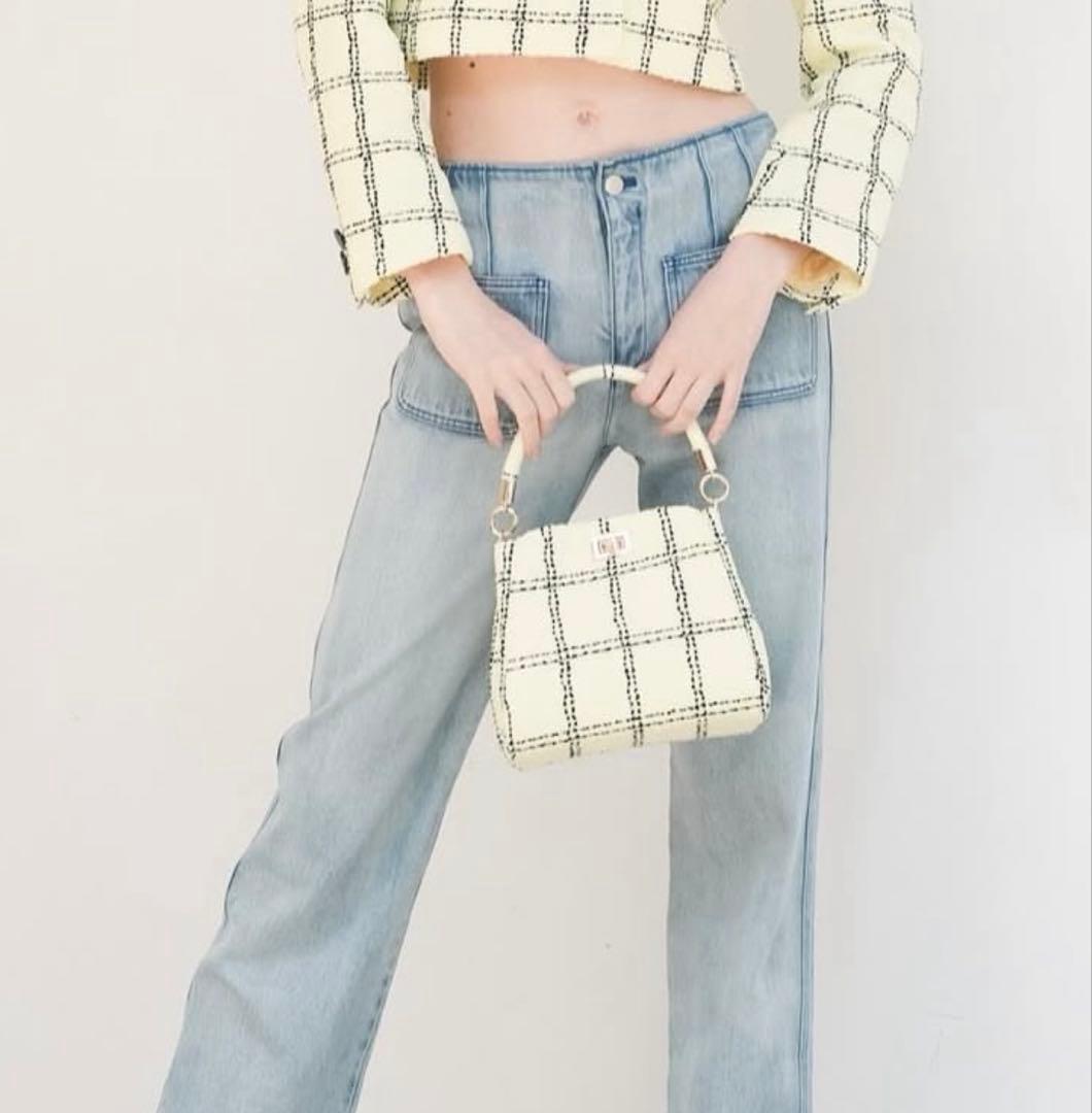 sheller ハンドバッグ　ツイードバッグ