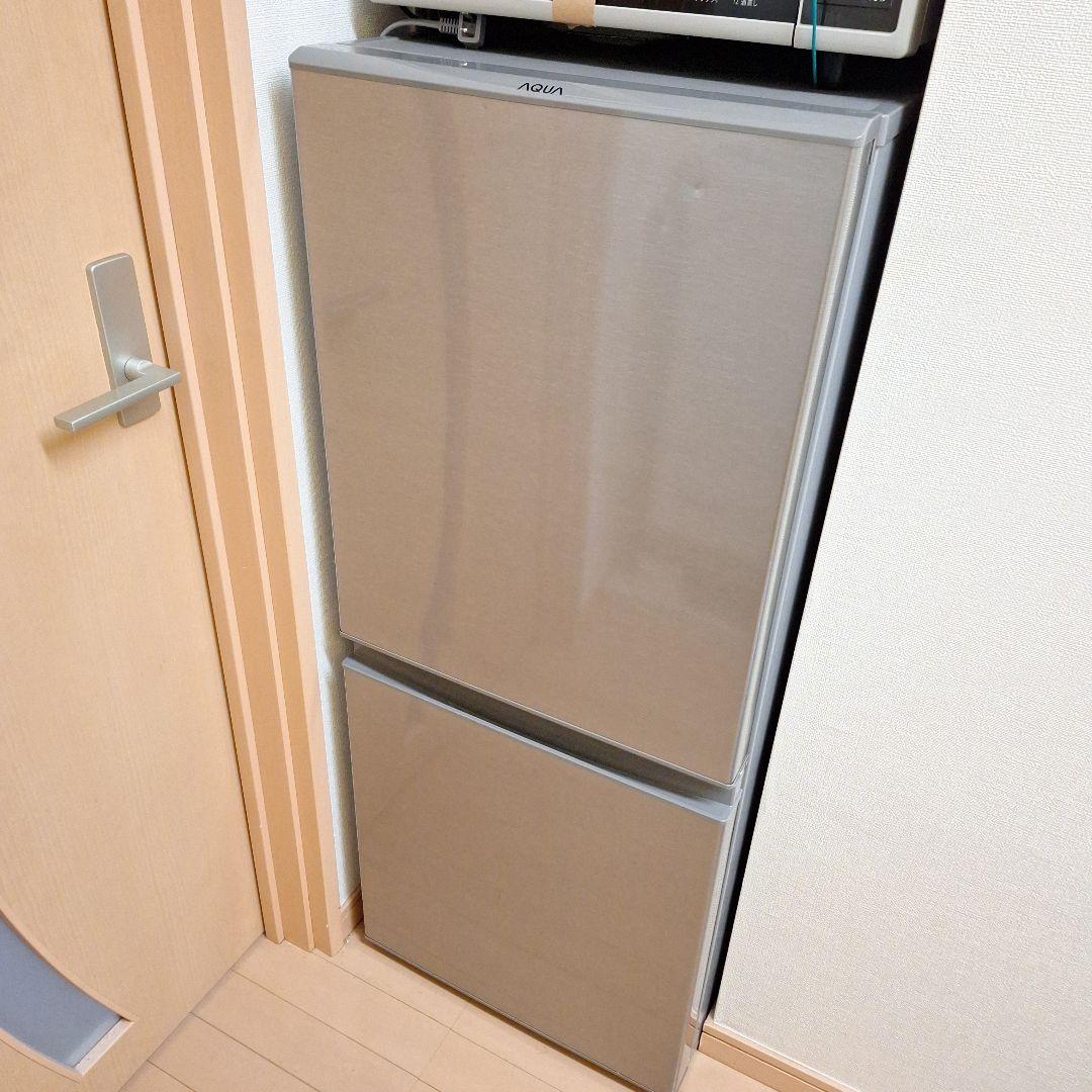 AQUA 2ドア冷蔵庫 シルバー 126L　2021年製