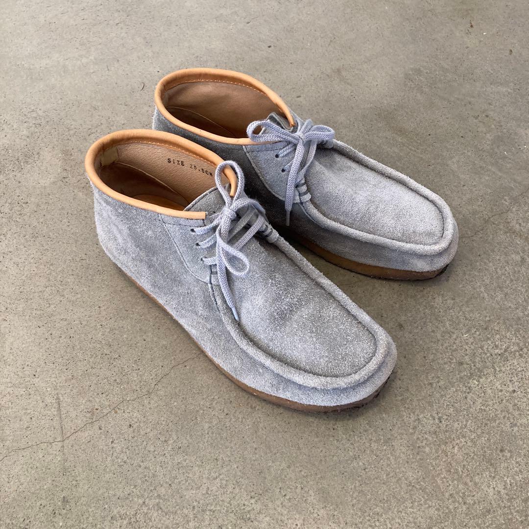 STOCK NO. グレー スエード モカシン 25.5cm