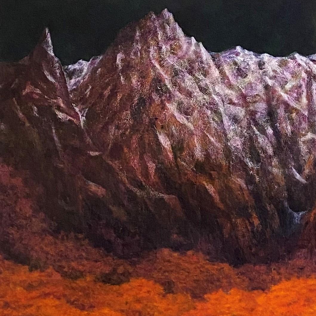 奥田元宋、【新雪一ノ倉】、希少な額装用画集より、新品額装付