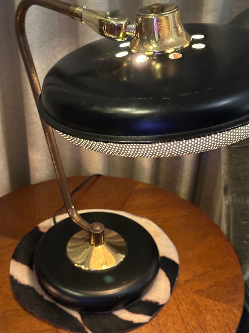 1950年代　ミッドセンチュリー　ソーサーメッシュ　デスクランプ　ヴィンテージ