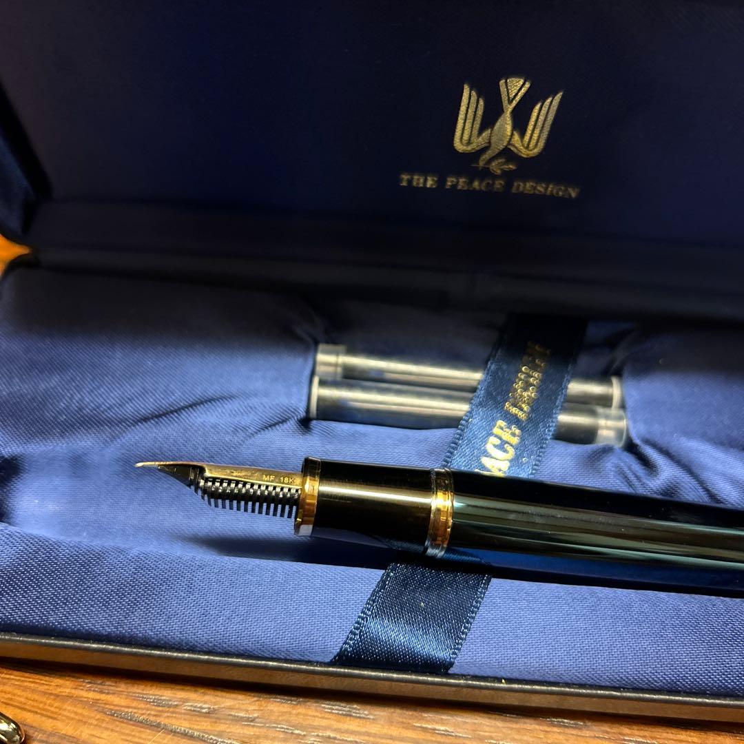 ★激レア 当選品 SAILOR PEACE ブルーチタン 万年筆 18K MF