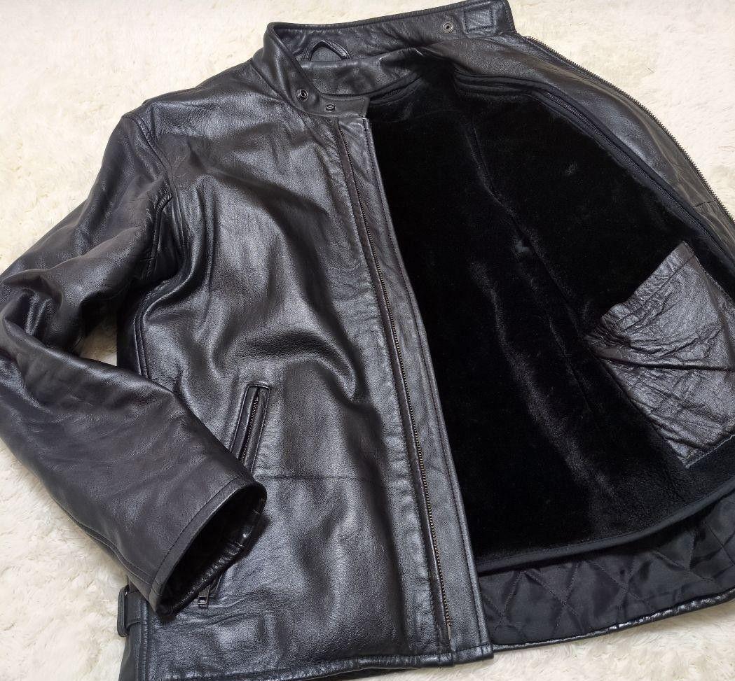 リューグー馬革 シングルライダースジャケットS(Mサイズ相当)ライナー付き