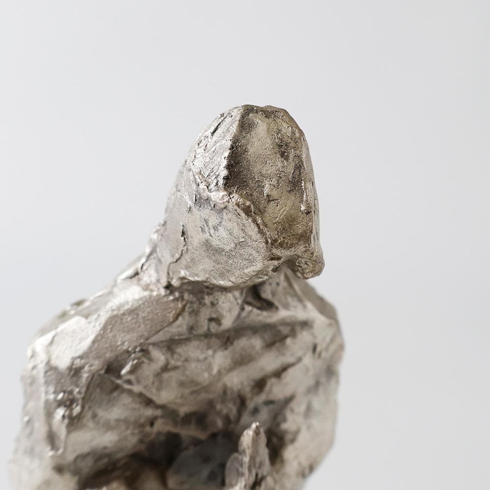 板橋一歩作 白銅 ブロンズ 祈り 祈る女性像 人物像 共箱 井波伝統工芸