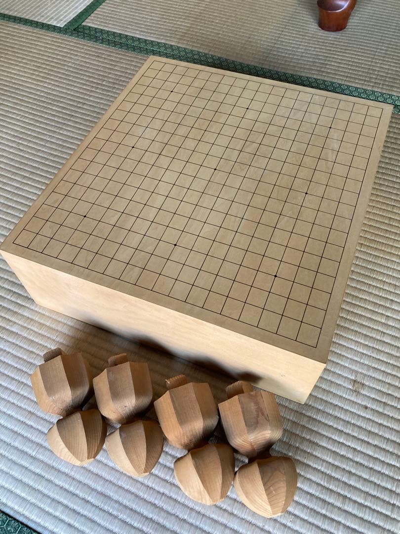 【未使用】生駒基盤 MHP 脚付き碁盤 木製