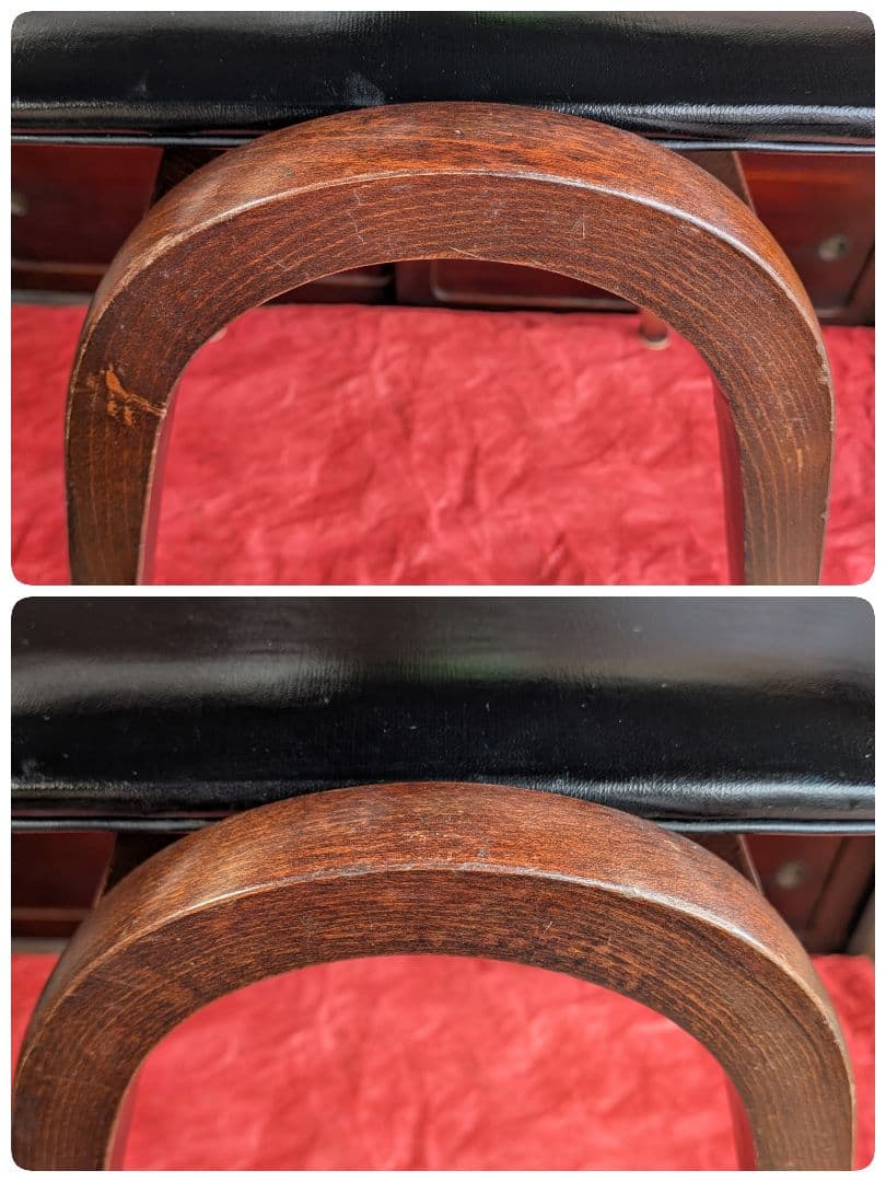 秋田木工　剣持勇　スタッキングチェア　アンティーク家具　黒