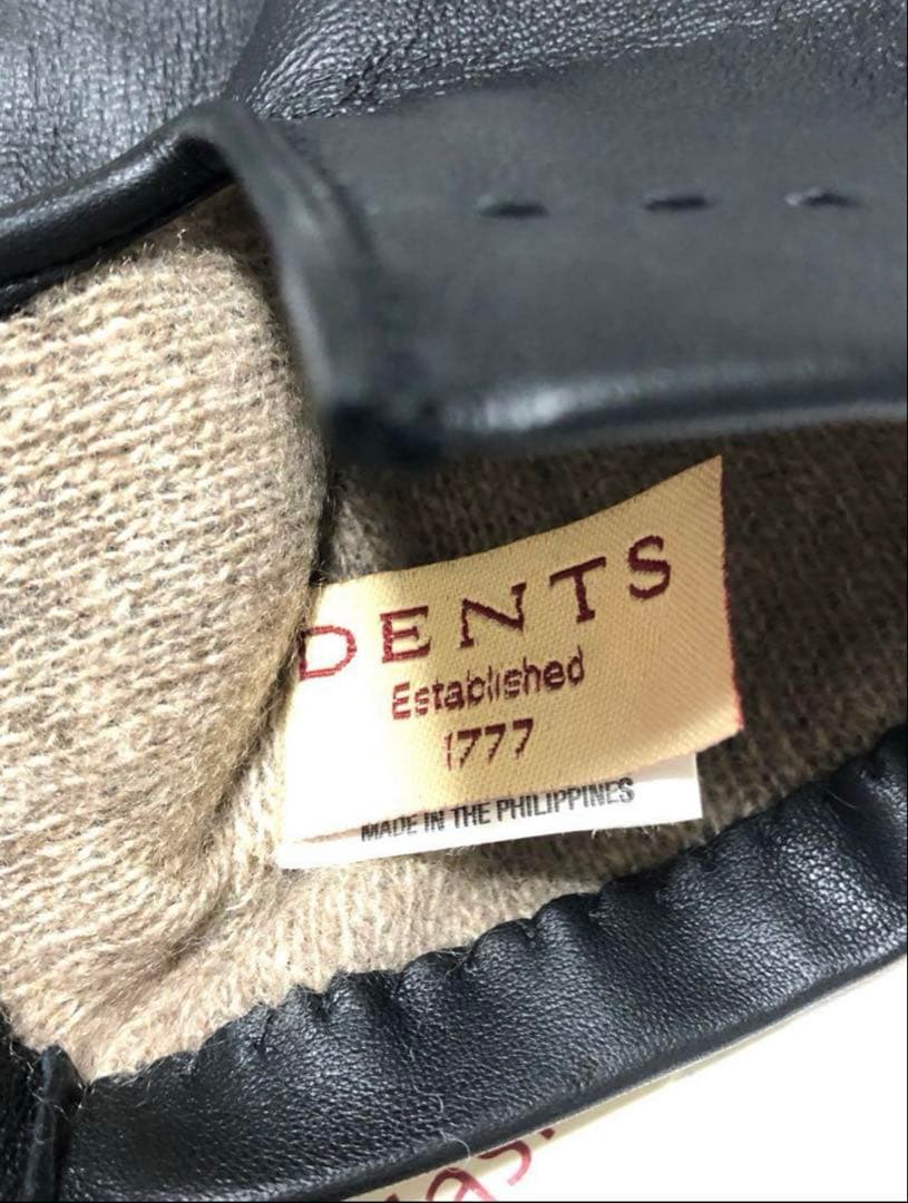 新品DENTSデンツ レザーグローブ L 手袋 カシミヤ