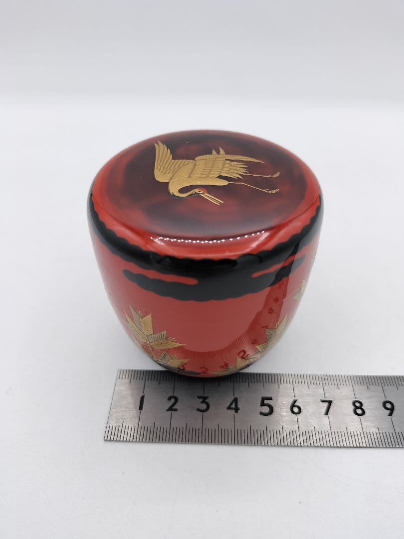 c448 中棗 蓬莱蒔絵 内銀溜 前畠春斎 木箱 茶道具 古物