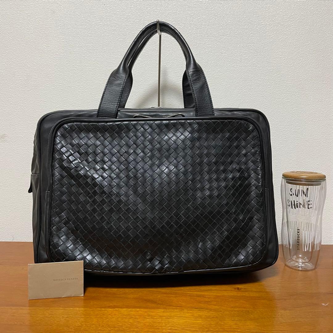 《美品》ボッテガヴェネタ レザー ハンドバッグ ブラック 黒