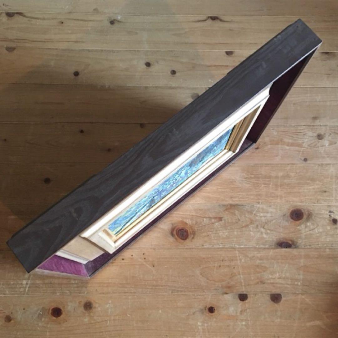 小林和作　油絵　「越中の山の春」　4号　雪解け　額付き　23.10.29ー7