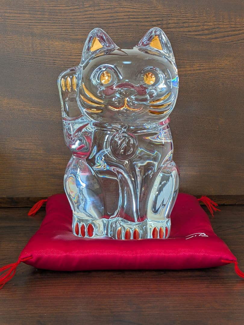 バカラ 特大Lサイズ招き猫 クリスタル Baccarat