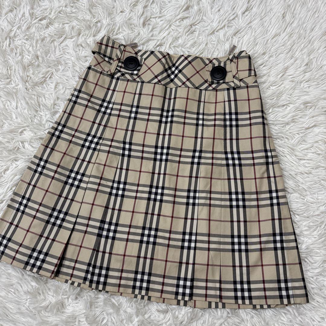 【人気】バーバリーブルーレーベル　スカート ノバチェック　プリーツ