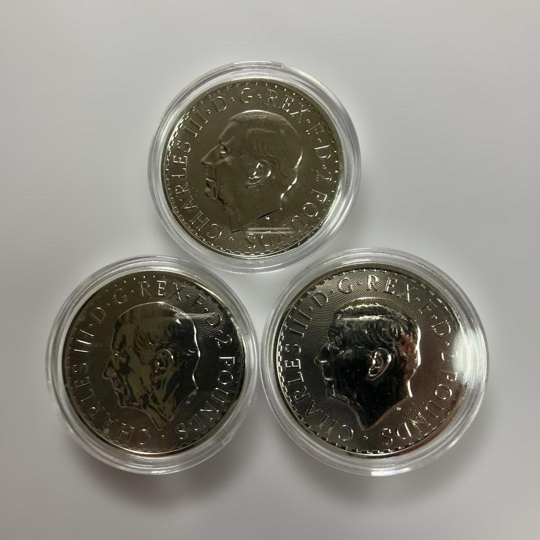 2024年ブリタニア1オンス銀貨3枚