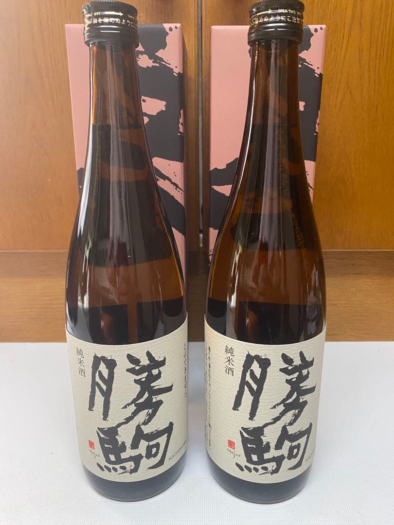 高岡市 清都酒造場 勝駒(かちこま)純米酒720ml 化粧品箱入 ２本セット