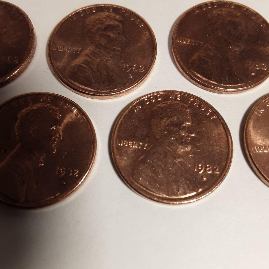 1982年刻印Ｄー1セント硬貨ー2360