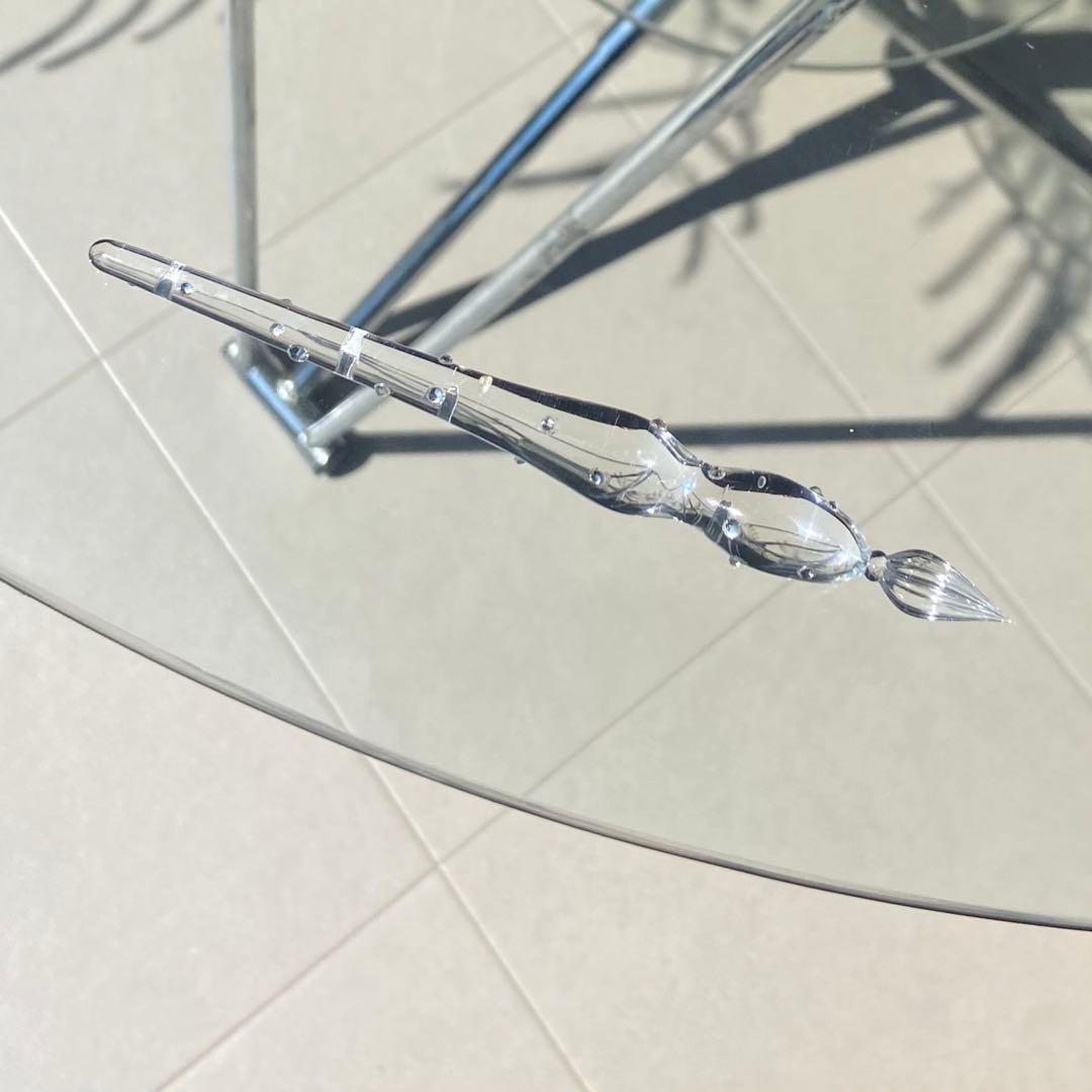 クリスタルクリア ガラスペン／硝子ペン／軽い 持ちやすい 書き心地◎ 割れにくい