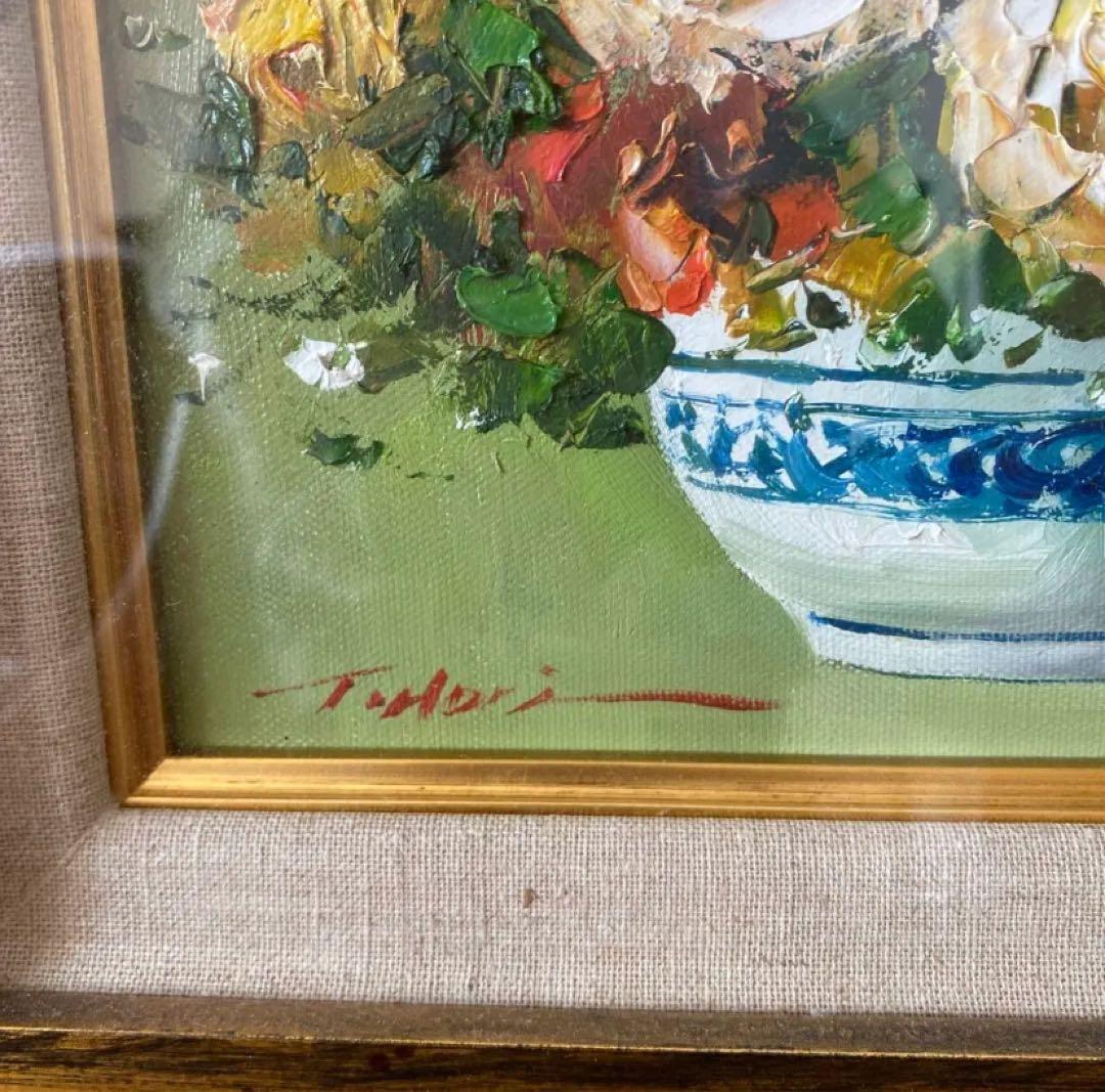 大幅値下げ❗️堀哲夫　バラ　油絵　額