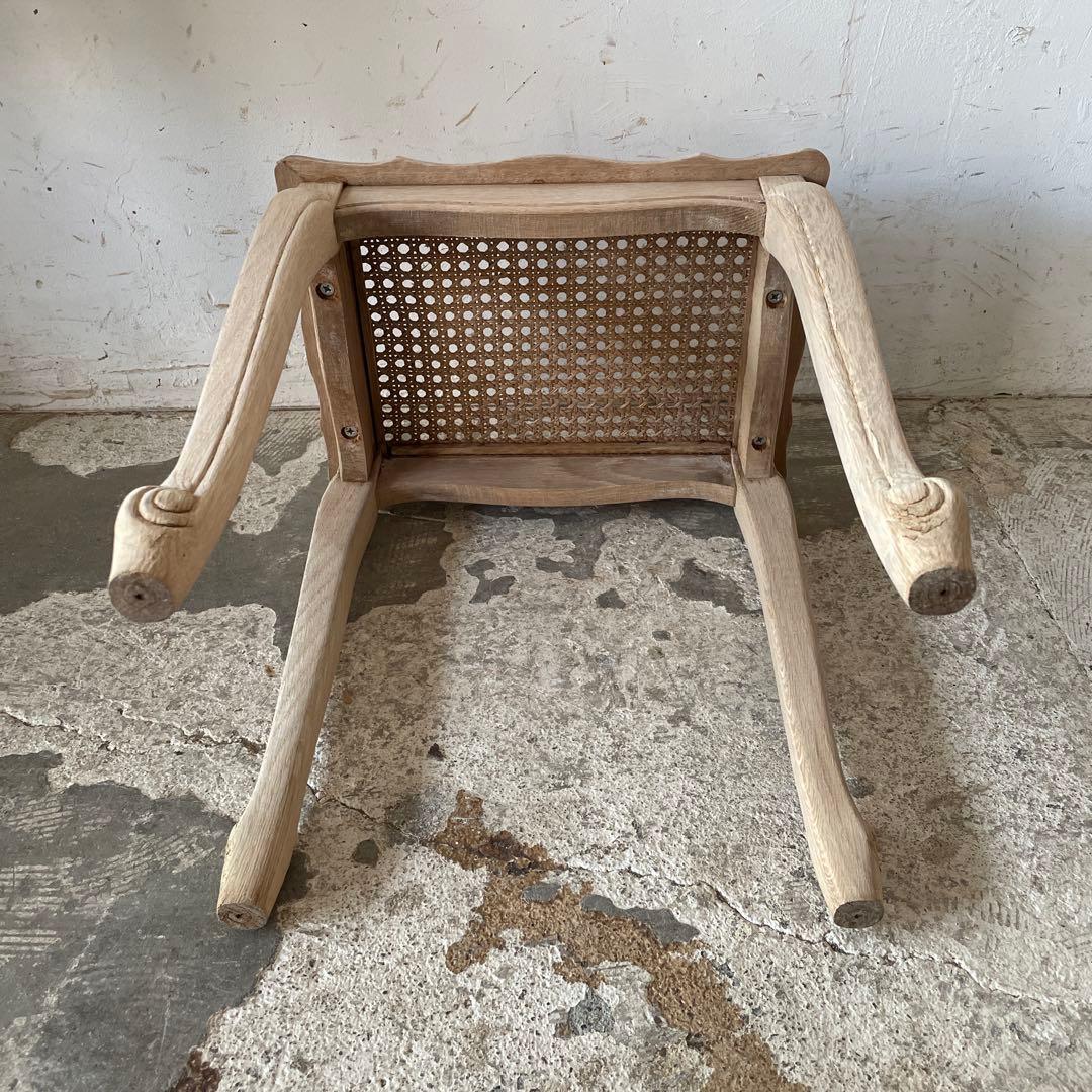 ガラストップサイドテーブル ガラストップベッドサイドテーブル　小　猫脚　剥離