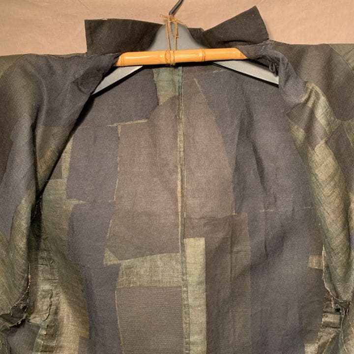 大正時代の麻古布！【 羽織ジャケット リメイク】襤褸 ボロ