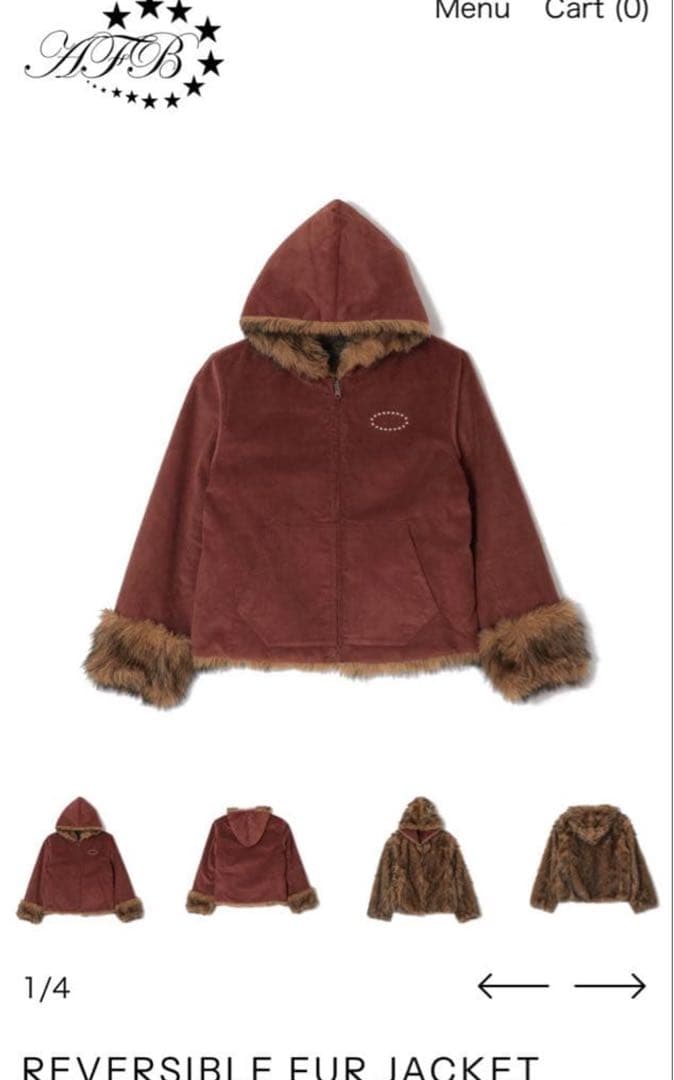 ジャケット・アウター Afb REVERSIBLE FUR JACKET