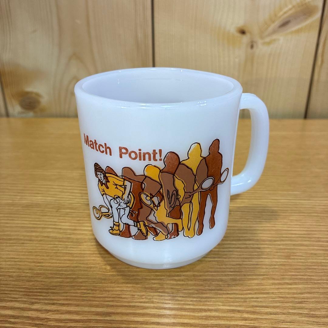 GLASBAKE グラスベイク　ビンテージ　テニス マグカップ　ファイヤーキング