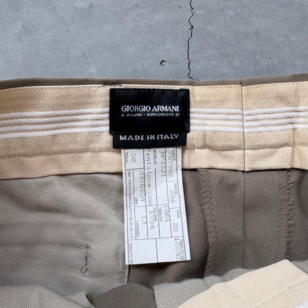 90s GIORGIO ARMANI スラックス　チノパン　ワイド　イタリア製