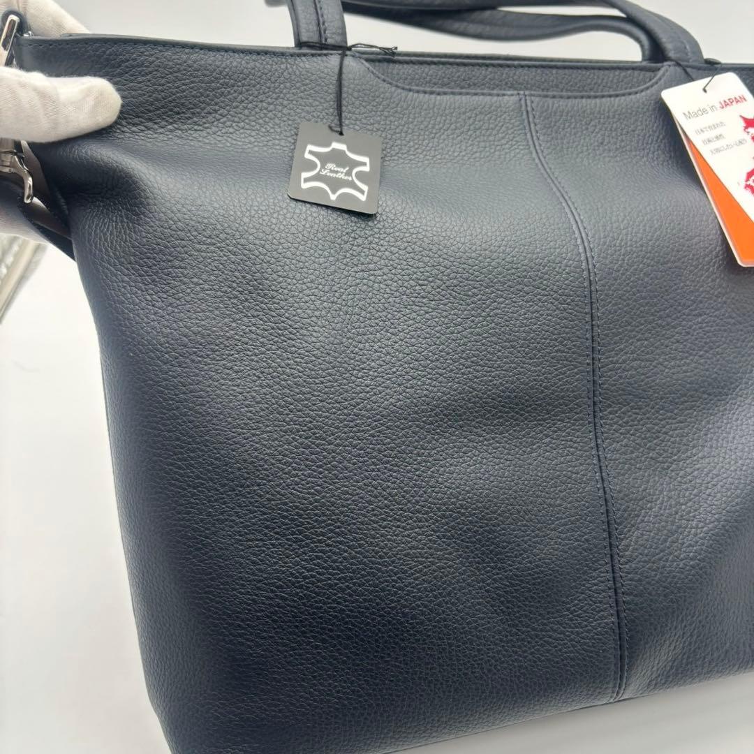 未使用 EVERWINエバウィン 2way ビジネスバッグ 牛革