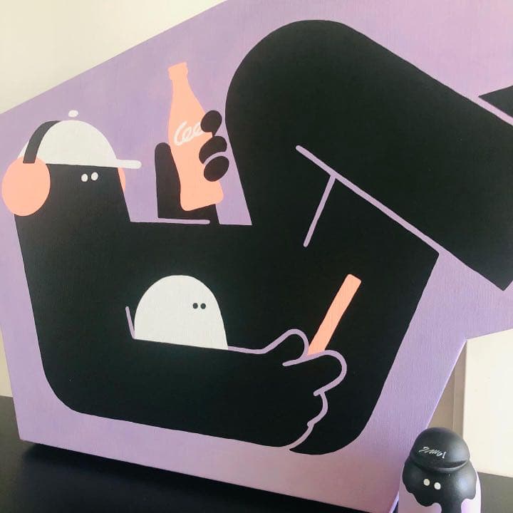 EMU 原画作品& EMU Sculpture& EMU boyフィギュアset