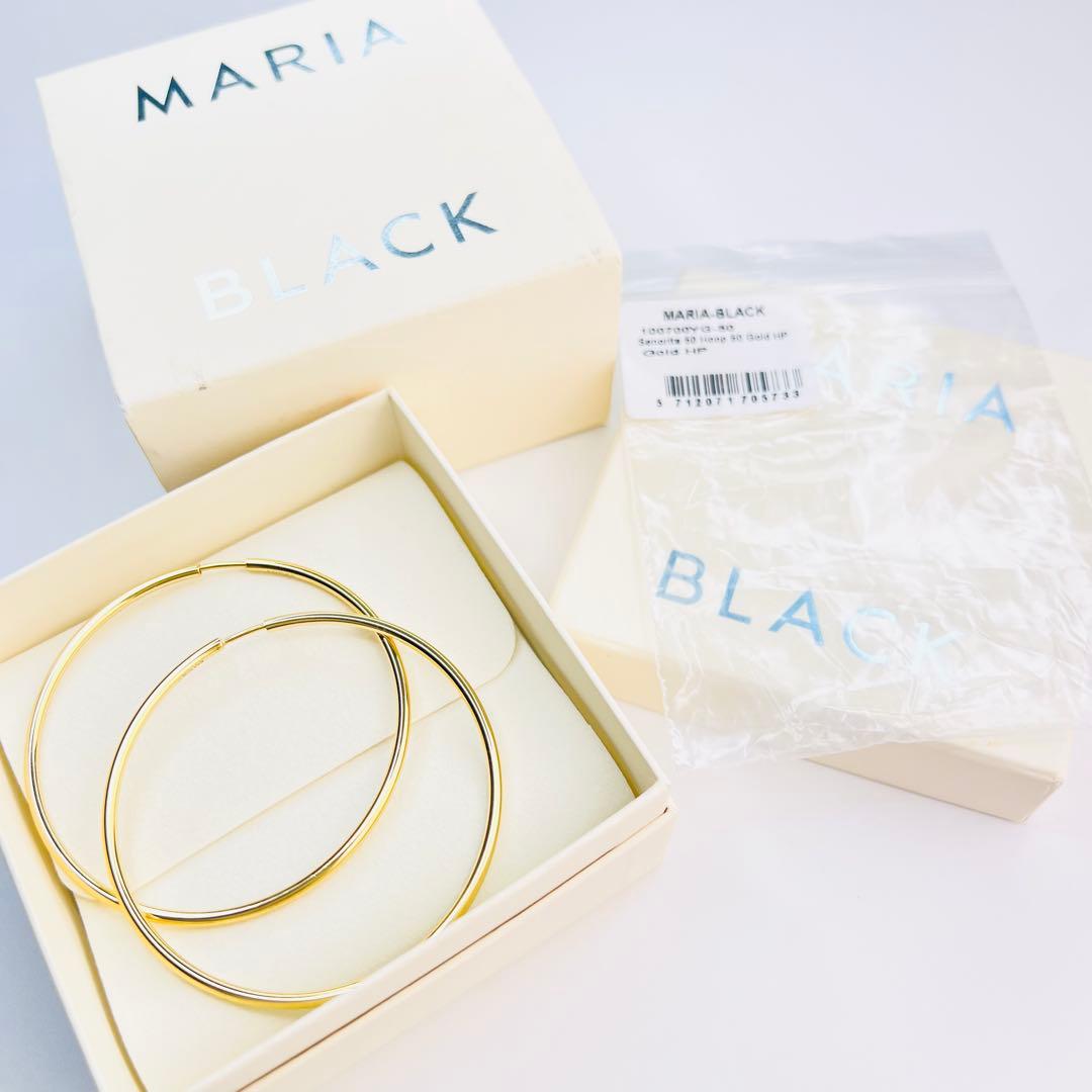 美品 MARIA BLACK Senorita 50 Hoop Gold HP.