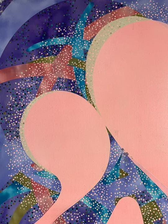 油絵　現代アート　愛　作者あんどうまさひろ　油彩画