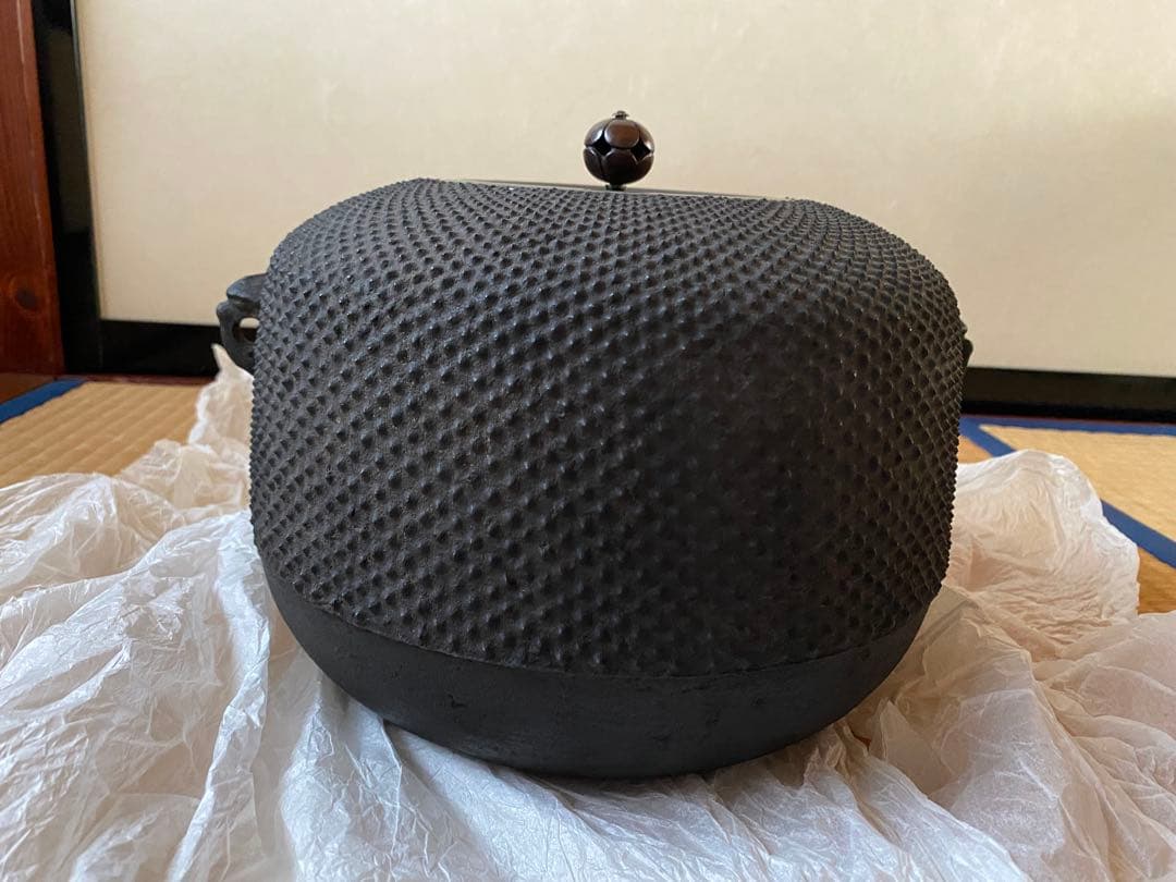 K*e様 仙叟好　霰鉈釜　御釜師　十四代　宮崎寒雉氏作