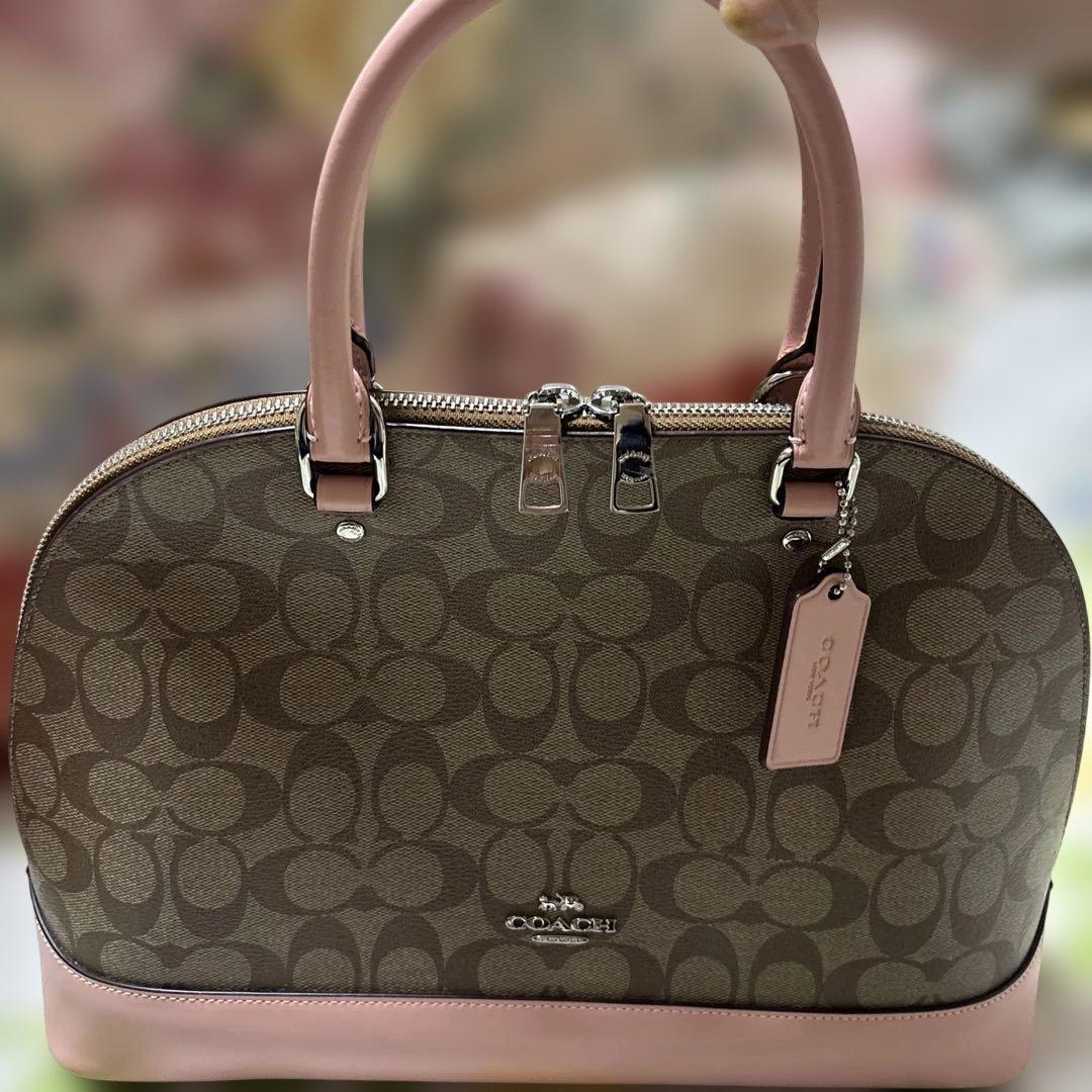 未使用品　COACH ハンドバッグ ブラウン/ピンク