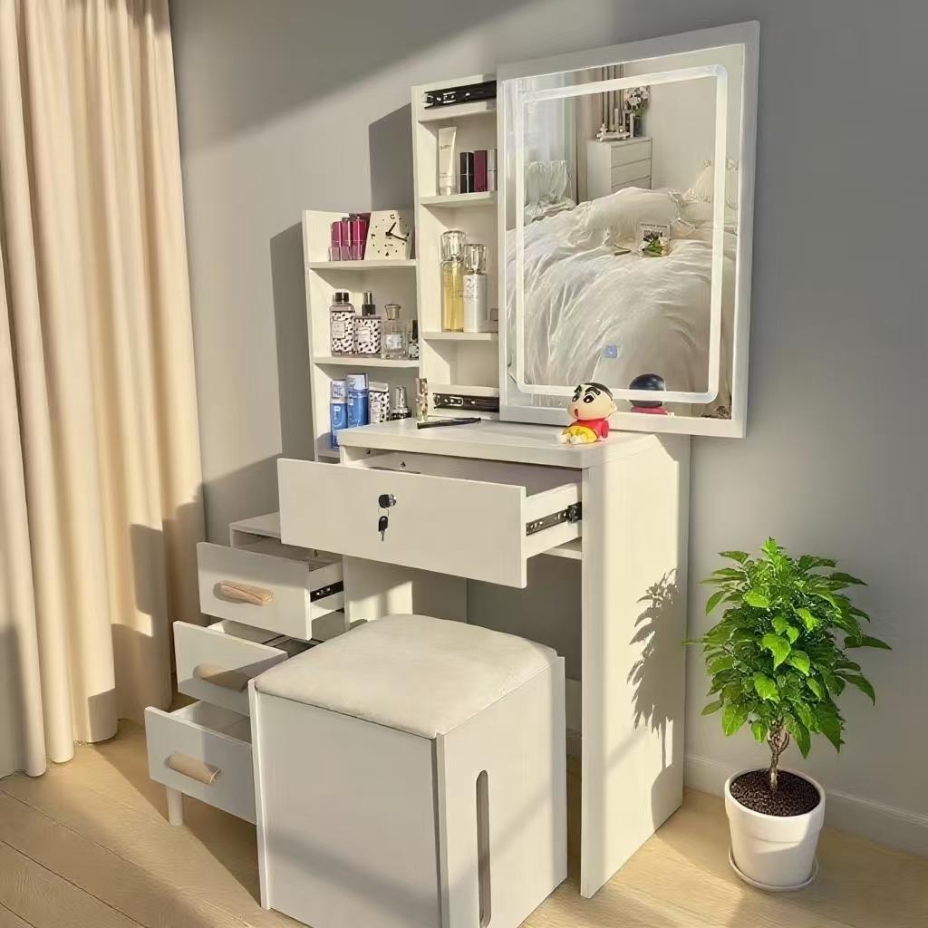 ホワイトドレッサー・鏡台 訳あり品　写真をご確認 102-②