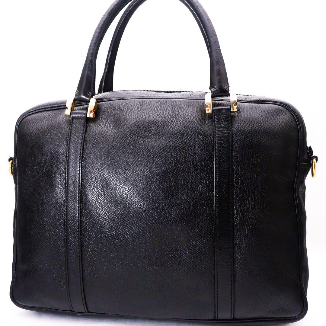 美品 LOEWE ロエベ アナグラム ブリーフバッグ ビジネスバッグ 黒