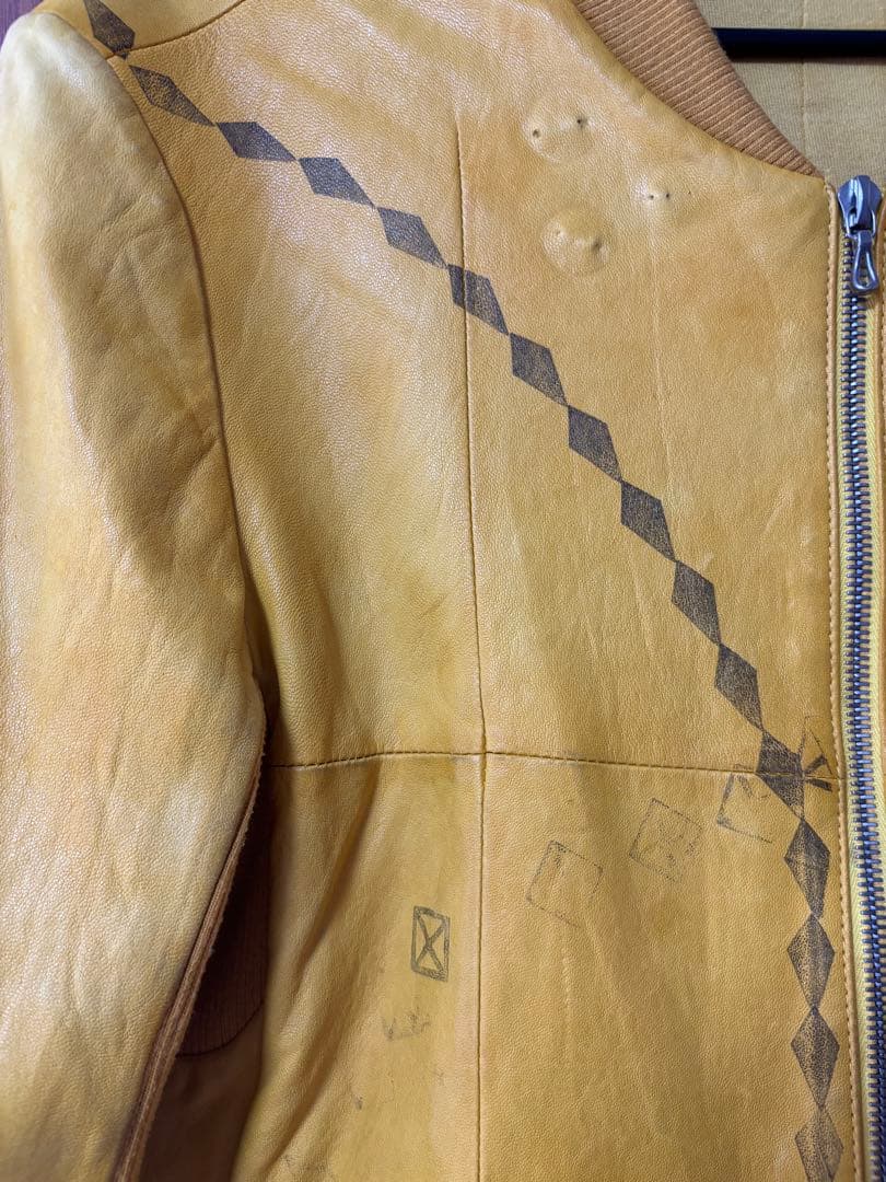 センブル SEMBL 革ジャン スタッズ付き シングルライダース ジャケット