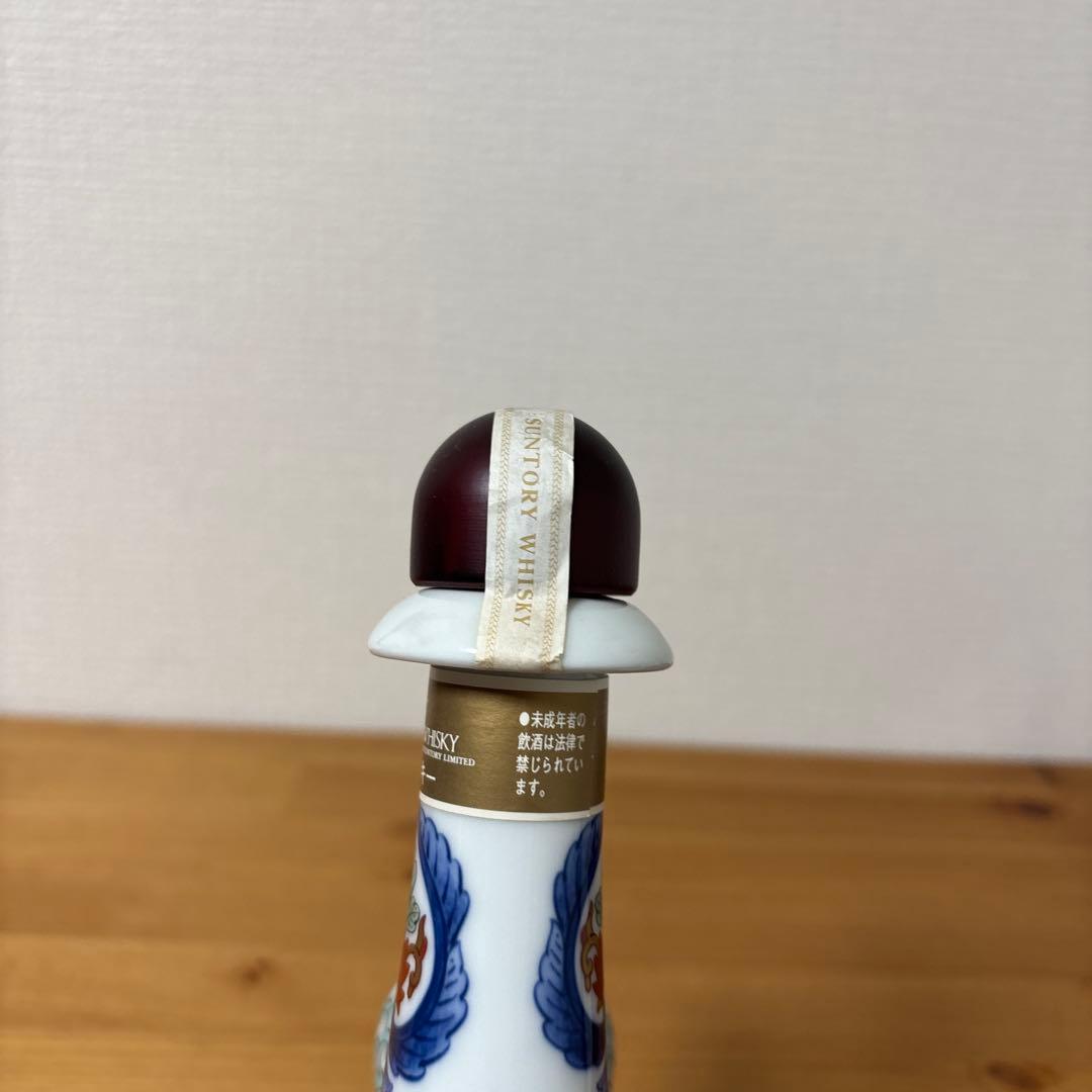 サントリー ウイスキー　有田焼　染錦福寿文乳首徳利瓶 未開栓　訳あり　コルク折れ