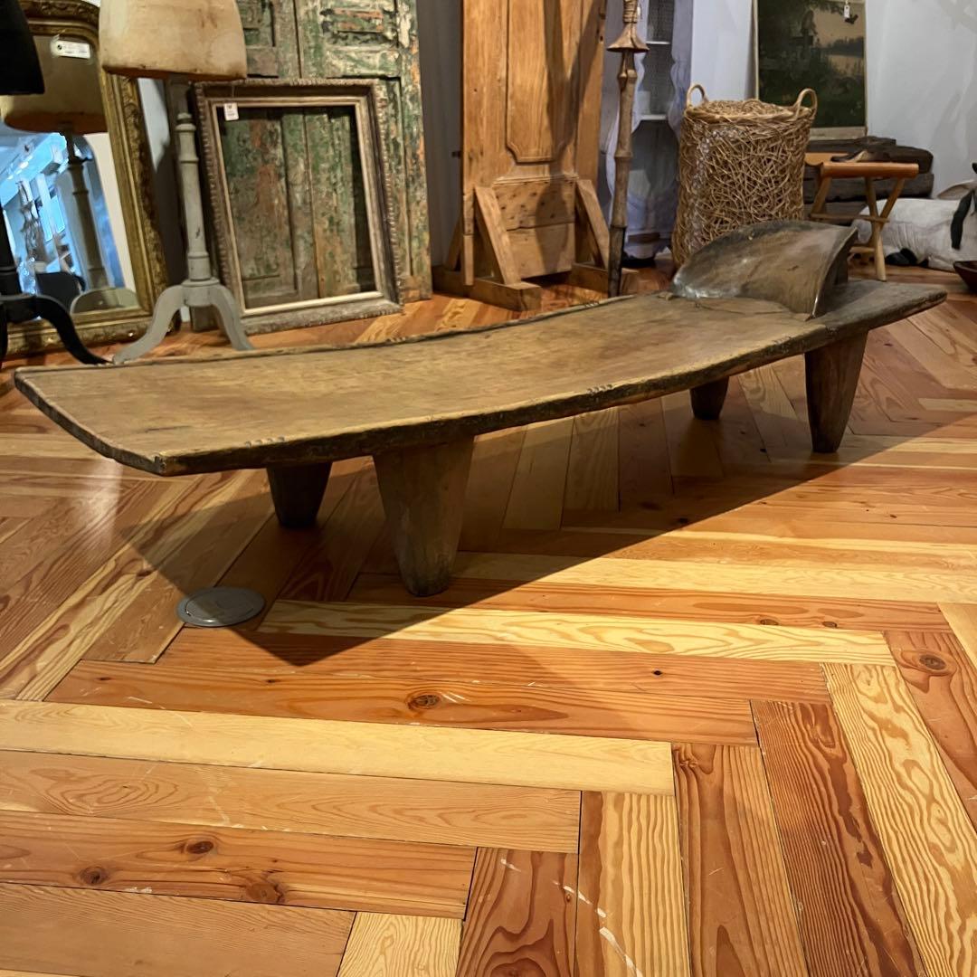 アフリカンローテーブル　幅広　木製　2m