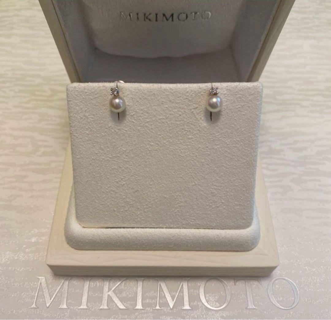 ☆Naoさま、専用☆MIKIMOTO ダイヤパールピアスk18☆２WAY可能品☆
